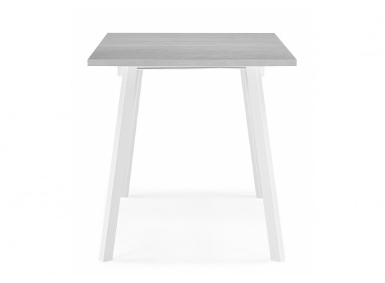 Деревянный стол Колон Лофт 120(160)х75 бетон светлый / белый матовый в Каменске-Уральском