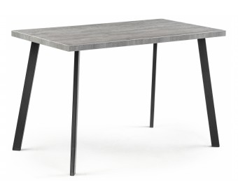 Стол Тринити Лофт 120 бетон / черный матовый