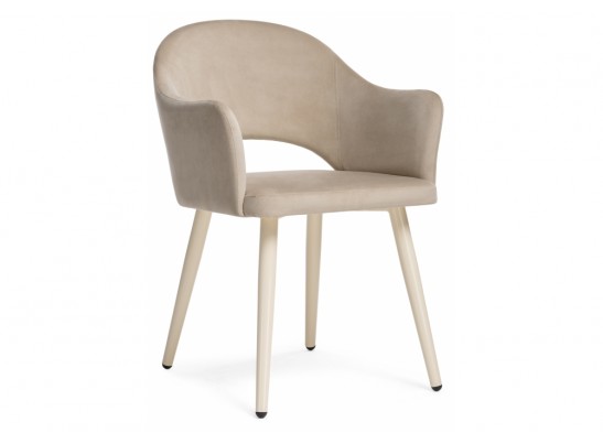 Стул на металлокаркасе Апри микровелюр 05 / бежевый глянец в Каменске-Уральском