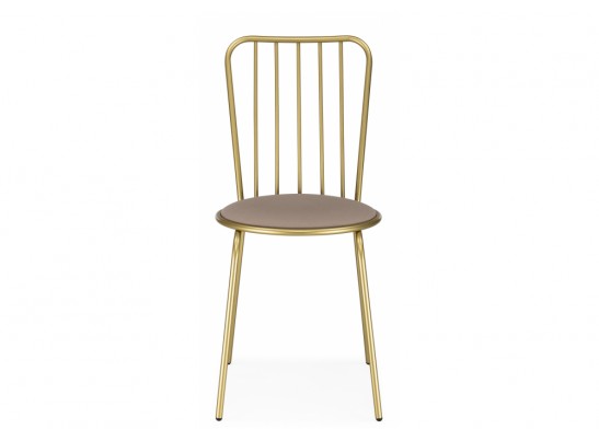 Стул на металлокаркасе Авалон бежевый велюр / золото в Каменске-Уральском