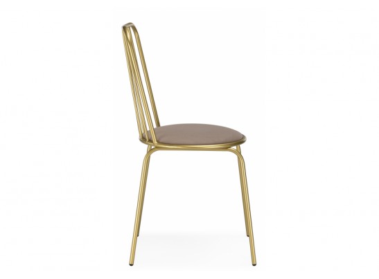 Стул на металлокаркасе Авалон бежевый велюр / золото в Каменске-Уральском