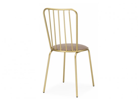Стул на металлокаркасе Авалон бежевый велюр / золото в Каменске-Уральском