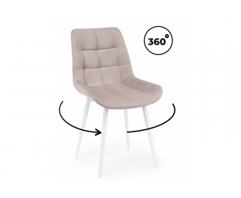 Стул на металлокаркасе Челси 360 К латте (zd 290) / белый