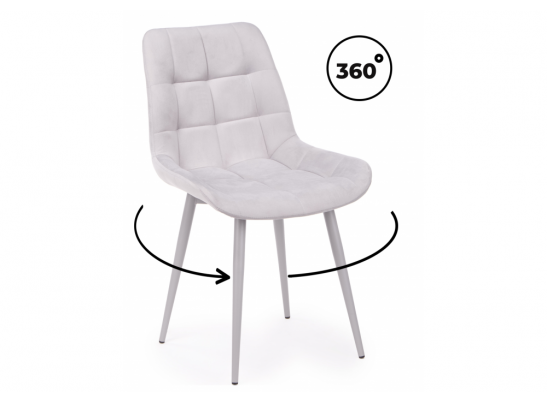 Стул на металлокаркасе Челси 360 К светло-серый (zd 960) / серый в Каменске-Уральском