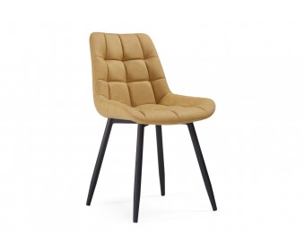 Стул на металлокаркасе Челси горчичный graf 6 / черный