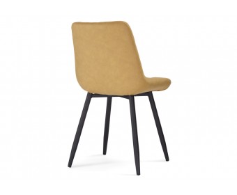 Стул на металлокаркасе Челси горчичный graf 6 / черный