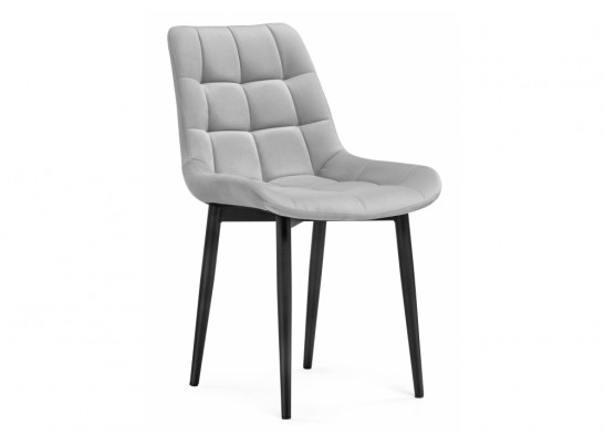 Стул на металлокаркасе Челси велюр светло-серый / черный в Каменске-Уральском