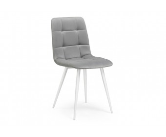 Стул на металлокаркасе Чилли К светло-серый / белый