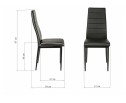 Стул на металлокаркасе DC2-001 black / white в Каменске-Уральском