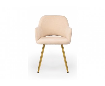 Стул на металлокаркасе Эолин 360 бежевый (glory 03) / золотой