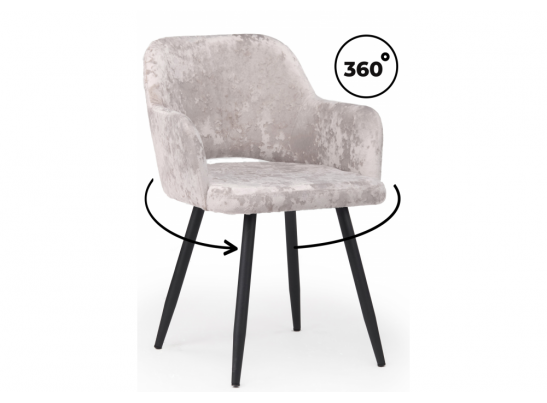 Стул на металлокаркасе Эолин 360 латте (simple 008) / черный в Каменске-Уральском