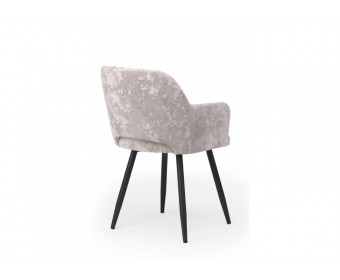 Стул на металлокаркасе Эолин 360 латте (simple 008) / черный