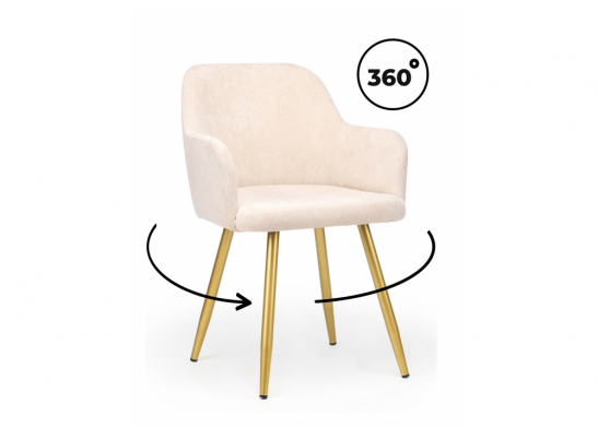 Стул на металлокаркасе Инфини 360 латте (ocean 003) / золотой в Каменске-Уральском