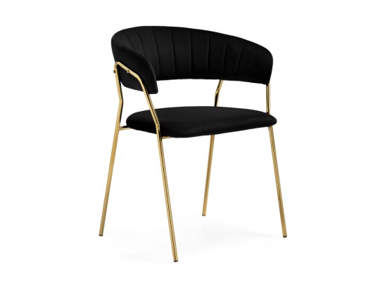 Стул на металлокаркасе Kamelia 1 black / gold в Каменске-Уральском