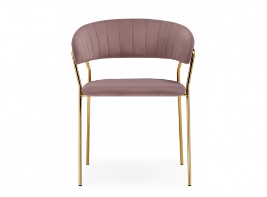 Стул на металлокаркасе Kamelia светло-фиолетовый / золотой в Каменске-Уральском