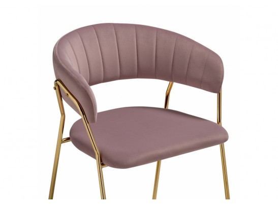 Стул на металлокаркасе Kamelia светло-фиолетовый / золотой в Каменске-Уральском