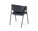 Стул на металлокаркасе Криспиан темно-серый / черный