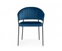 Стул на металлокаркасе Лео синий (H-58) / черный в Каменске-Уральском