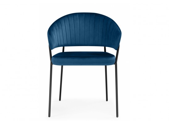 Стул на металлокаркасе Лео синий (H-58) / черный в Каменске-Уральском