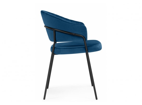Стул на металлокаркасе Лео синий (H-58) / черный в Каменске-Уральском