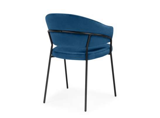 Стул на металлокаркасе Лео синий (H-58) / черный в Каменске-Уральском