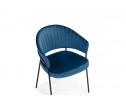 Стул на металлокаркасе Лео синий (H-58) / черный в Каменске-Уральском