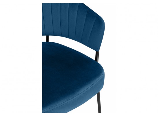 Стул на металлокаркасе Лео синий (H-58) / черный в Каменске-Уральском