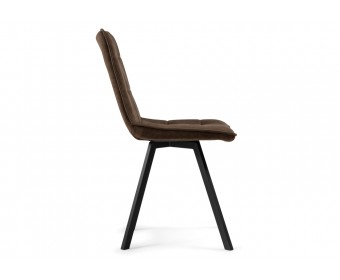 Стул на металлокаркасе Летисия шоколад / черный