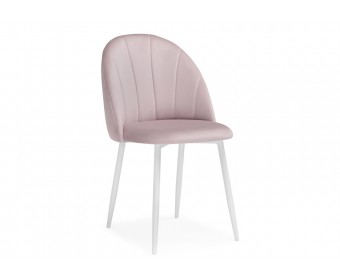 Стул на металлокаркасе Логан розовый / белый