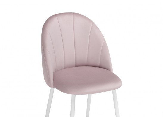 Стул на металлокаркасе Логан розовый / белый в Каменске-Уральском