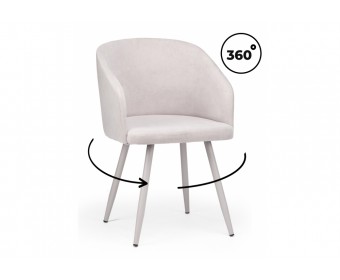 Стул на металлокаркасе Монер 360 светло-серый (glory 36) / серый