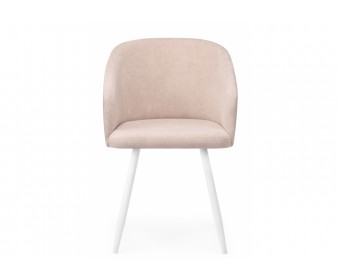 Стул на металлокаркасе Монер латте (glory 10) / белый