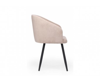 Стул на металлокаркасе Монер латте (glory 10) / черный