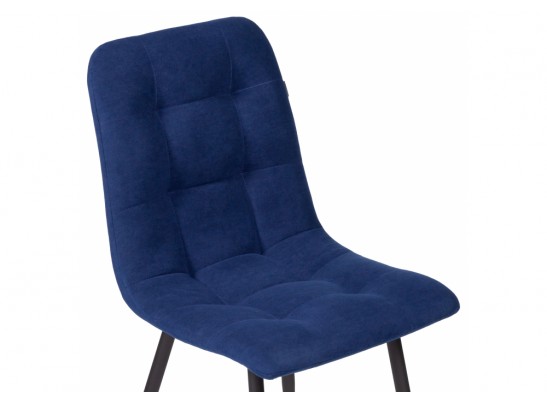 Стул на металлокаркасе Нора темно-синий / черный каркас в Каменске-Уральском