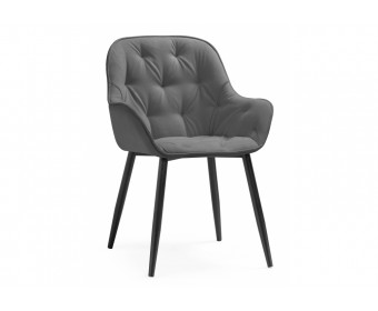 Стул на металлокаркасе Олму серый / черный