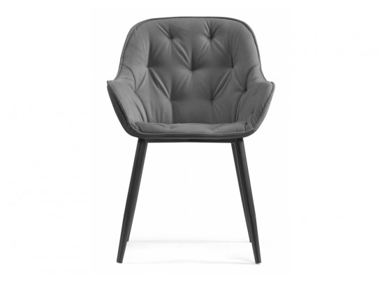 Стул на металлокаркасе Олму серый / черный в Каменске-Уральском