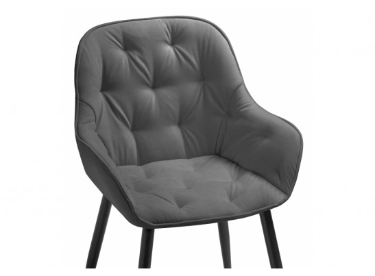 Стул на металлокаркасе Олму серый / черный в Каменске-Уральском