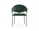 Стул на металлокаркасе Рансол темно-зеленый / черный глянец в Каменске-Уральском