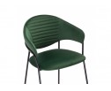 Стул на металлокаркасе Рансол темно-зеленый / черный глянец в Каменске-Уральском