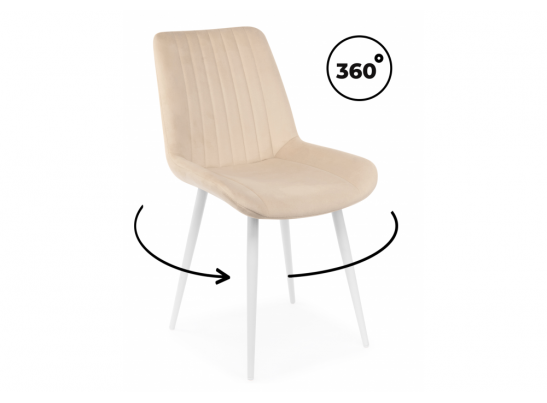 Стул на металлокаркасе Седа 360 бежевый (zd 210) / белый в Каменске-Уральском