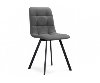 Стул на металлокаркасе Симпл темно-серый / черный