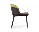 Стул на металлокаркасе Сиолим темно-коричневый / оливковый / черный глянец в Каменске-Уральском