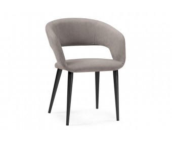 Стул на металлокаркасе Торган катания смок / черный матовый