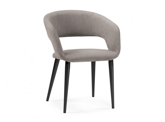 Стул на металлокаркасе Торган катания смок / черный матовый в Каменске-Уральском