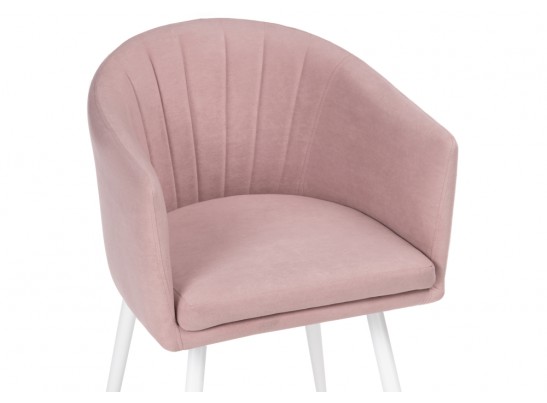 Стул на металлокаркасе Валета пыльно-розовый / белый в Каменске-Уральском