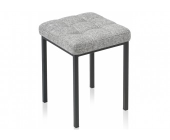 Табурет Байя рогожка графит / черный матовый