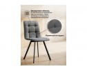 Стул на металлокаркасе Симпл темно-серый / черный в Каменске-Уральском