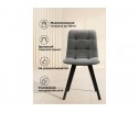 Стул на металлокаркасе Симпл темно-серый / черный в Каменске-Уральском