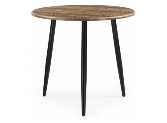 Журнальный столик Амрит 60х56 черный матовый / старое дерево в Каменске-Уральском