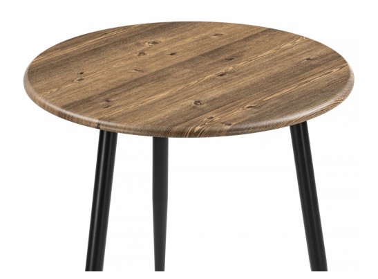 Журнальный столик Амрит 60х56 черный матовый / старое дерево в Каменске-Уральском